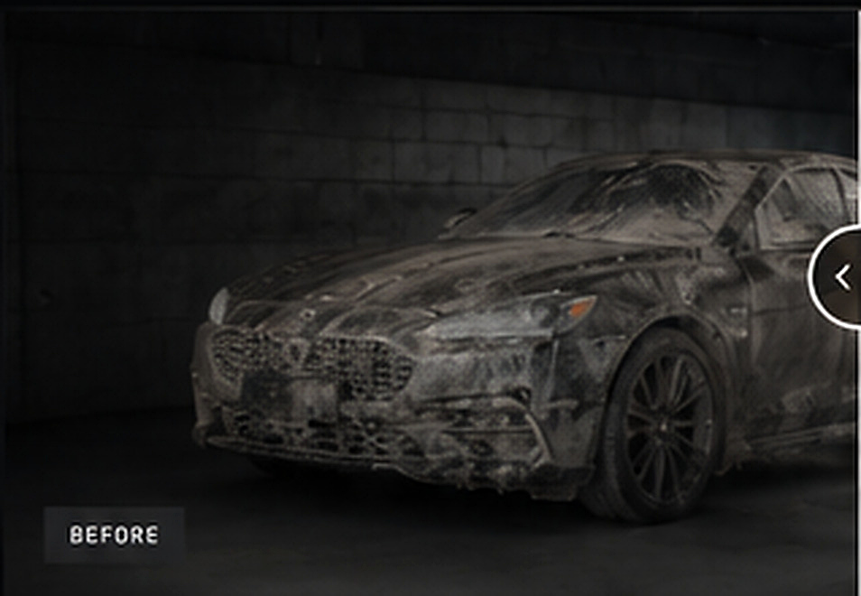 Coche antes del detailing