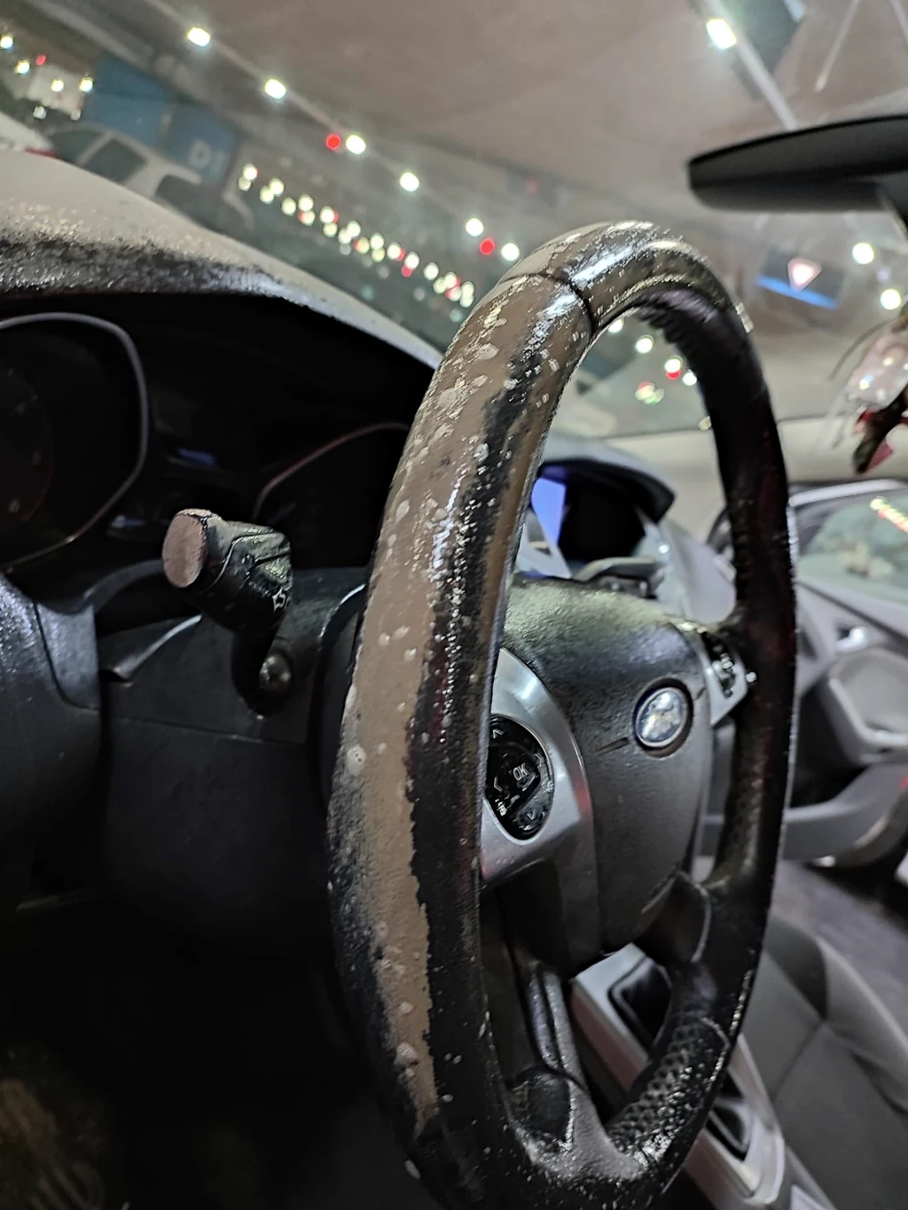 Volante durante el tratamiento de restauración